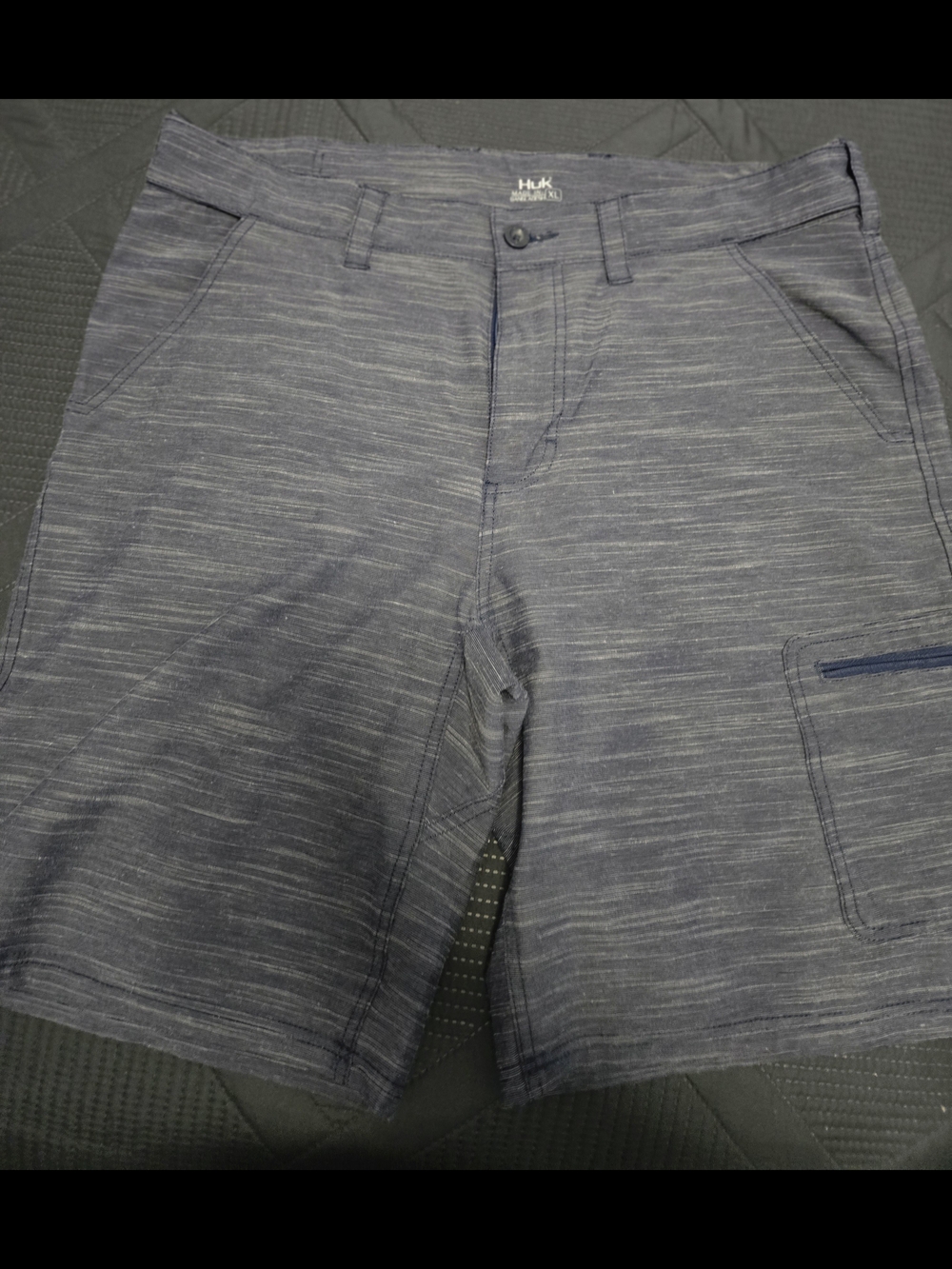 Huk Men’s Heathered Navy Performance Shorts